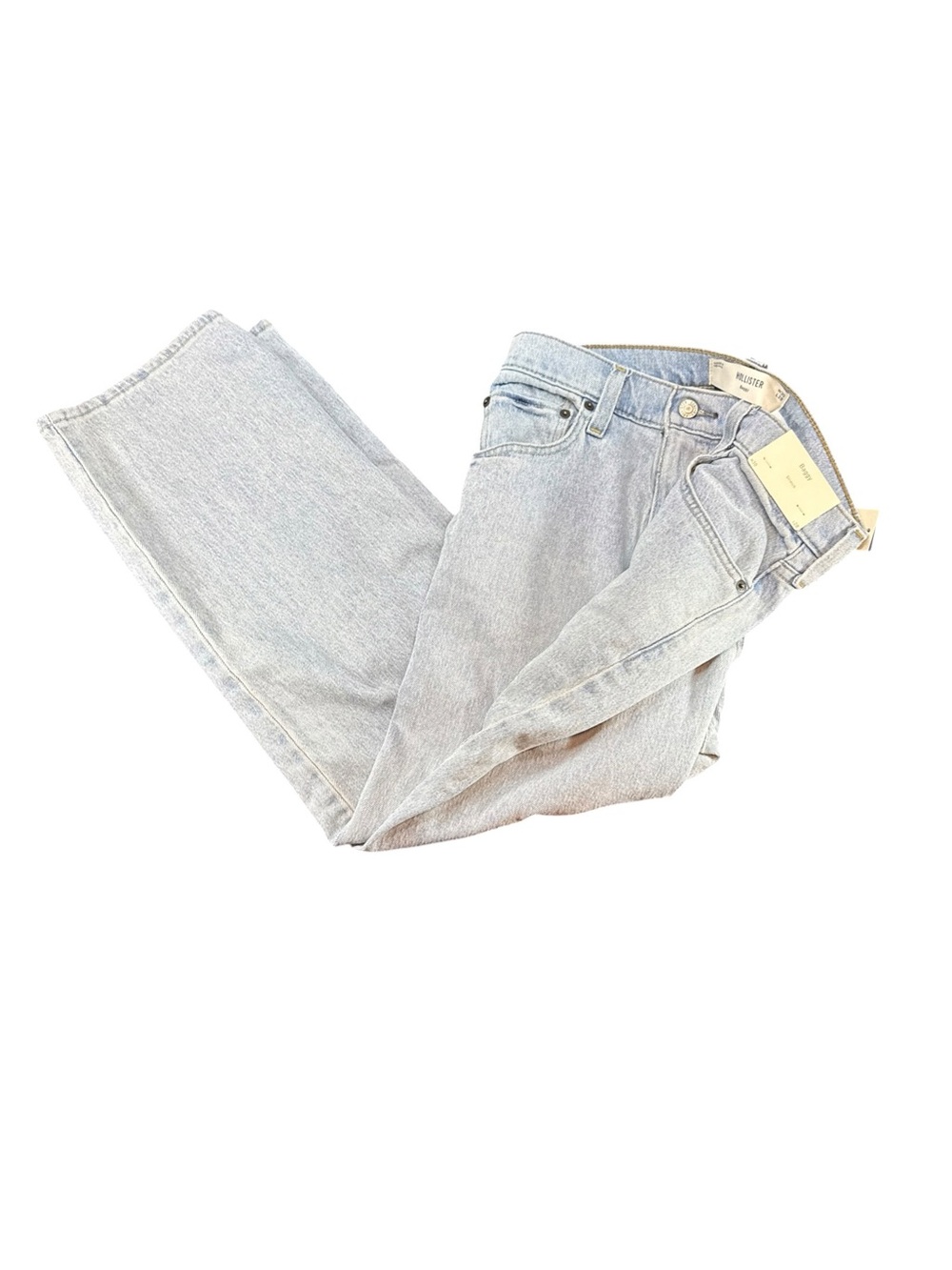 NWT Hollister Light Wash Baggy High Rise Jeans Loose Fit Denim 30X28